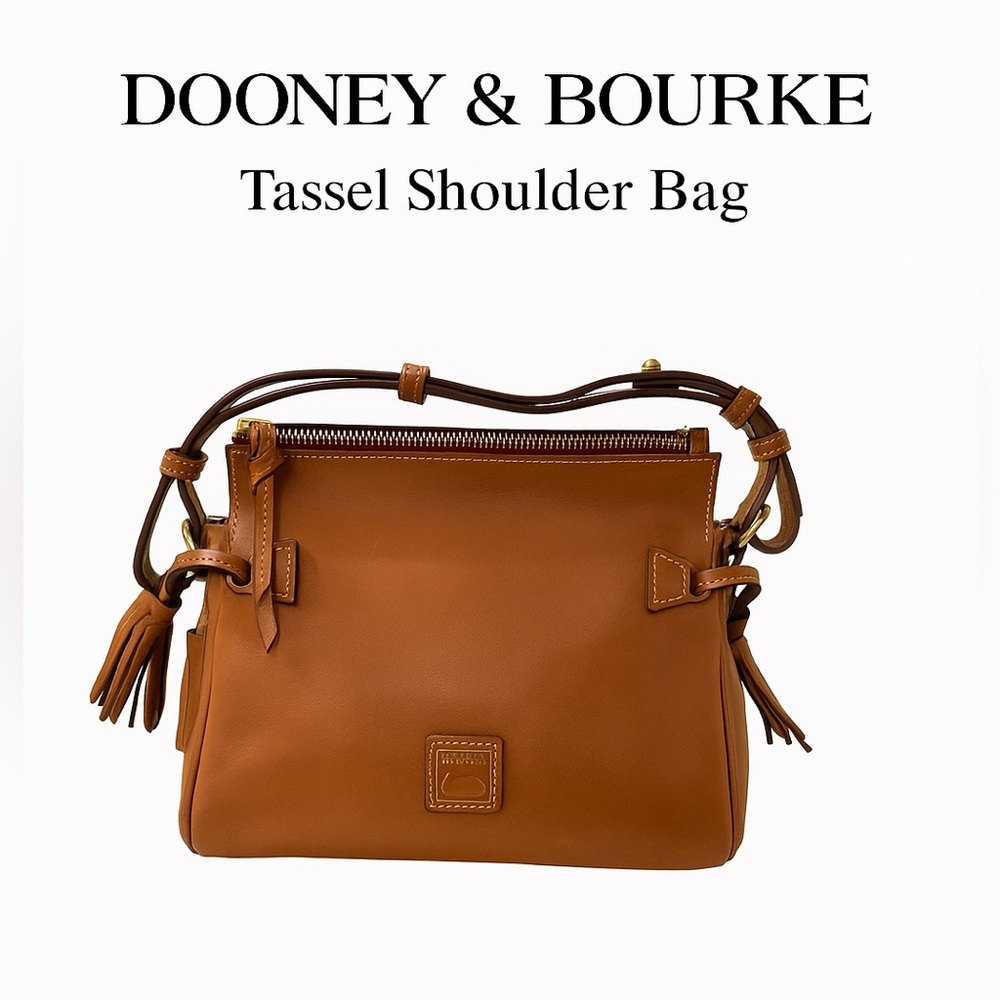 Dooney & Bourke Tan Leather Tassel Shoulder Bag